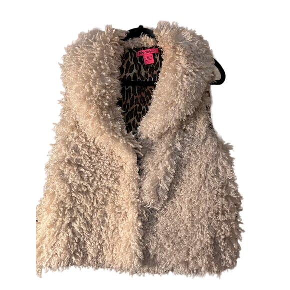 Betsey Johnson Vintage Women’s Medium Shaggy Vest Groovy Boho Stylish - Picture 1 of 9